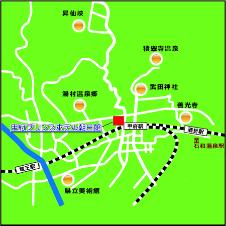 宿周辺の観光地 最低価格保証 公式 甲府プリンスホテル朝日館 山梨甲府のビジネスホテルなら 甲府プリンスホテル 山梨 甲府のビジネスホテルなら甲府プリンスホテルへ 一泊4 630円 インターネット特別割引もあります